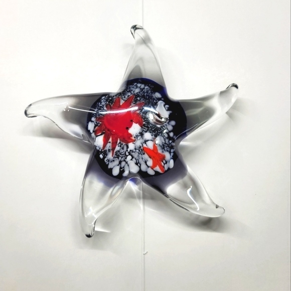 Blown Glass Starfish Paperweight Art Glass - Picture 1 of 9